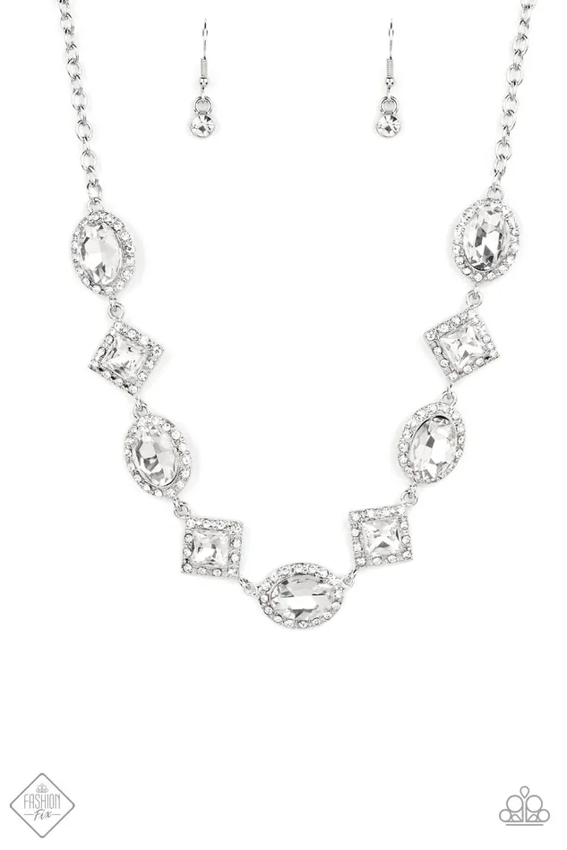 Paparazzi Accessories Necklaces Diamond of the Season White Rhinestone Gem Silver Necklace Paparazzi Fashion Fix September 2022 Paparazzi Accessories Necklaces Diamond of the Season White Rhinestone Gem Silver Necklace Paparazzi Fashion Fix September 2022