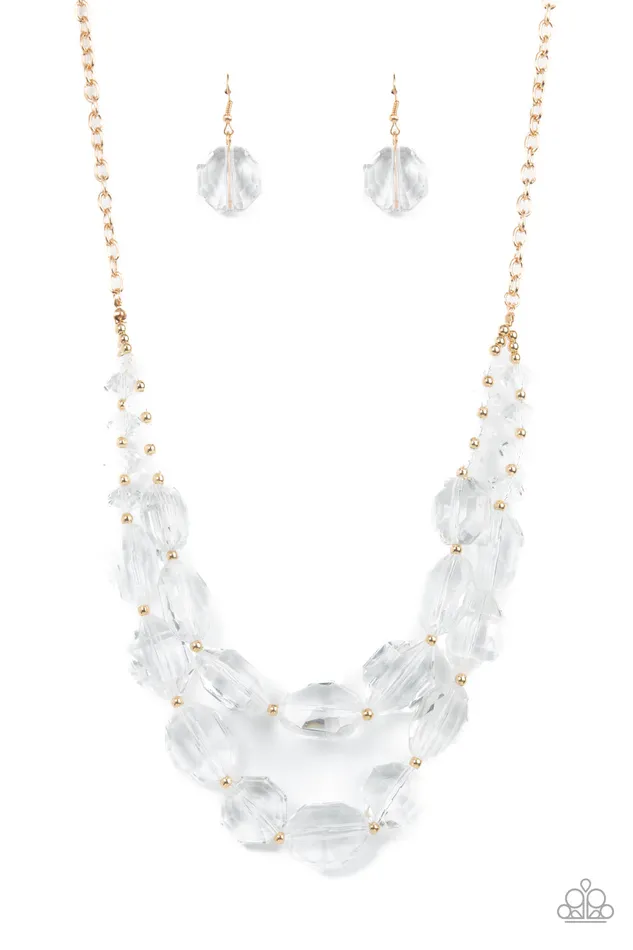 Paparazzi Accessories Necklaces Icy Illumination Gold Chain Clear Bead Layered Necklace Paparazzi Paparazzi Accessories Necklaces Icy Illumination Gold Chain Clear Bead Layered Necklace Paparazzi
