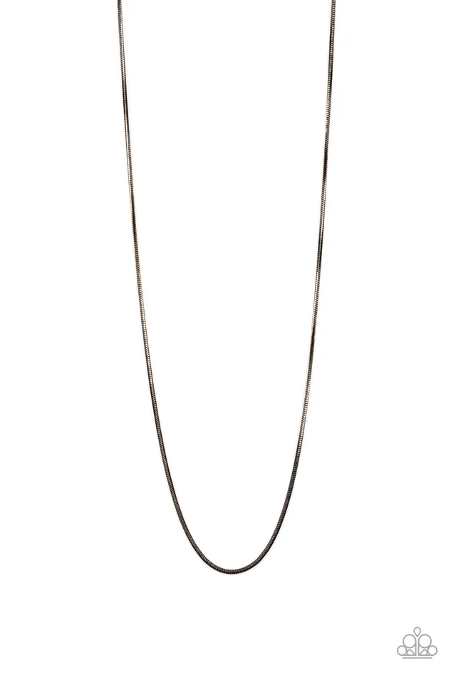 Paparazzi Accessories Necklaces Mixed Mayhem Paparazzi Gold and Gunmetal Slim Box Chain Necklace Paparazzi Accessories Necklaces Mixed Mayhem Paparazzi Gold and Gunmetal Slim Box Chain Necklace