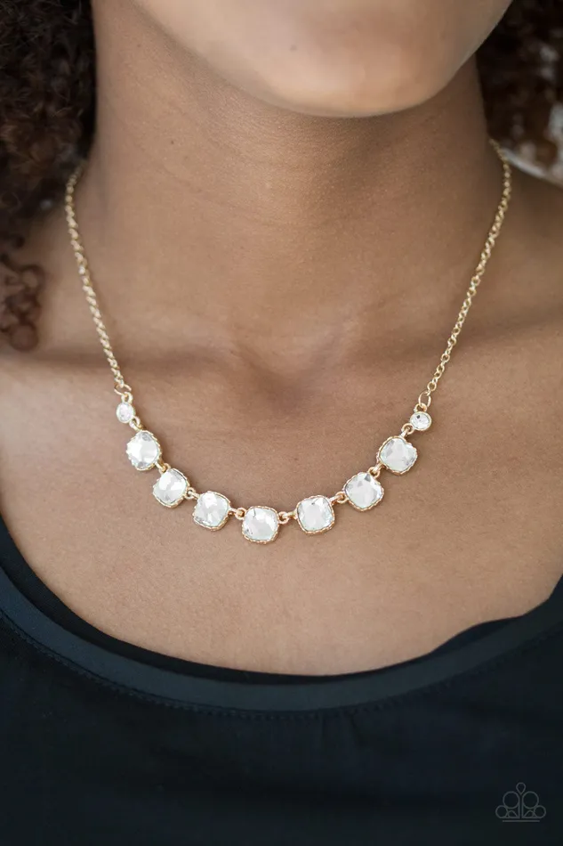 Paparazzi Accessories Necklaces Paparazzi Deluxe Luxe Gold Chain White Gem Necklace Paparazzi Accessories Necklaces Paparazzi Deluxe Luxe Gold Chain White Gem Necklace