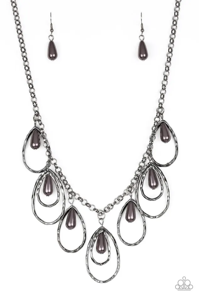 Paparazzi Accessories Necklaces Paparazzi Rustic Ritz Black Gunmetal Teardrop Bead Necklace Paparazzi Accessories Necklaces Paparazzi Rustic Ritz Black Gunmetal Teardrop Bead Necklace