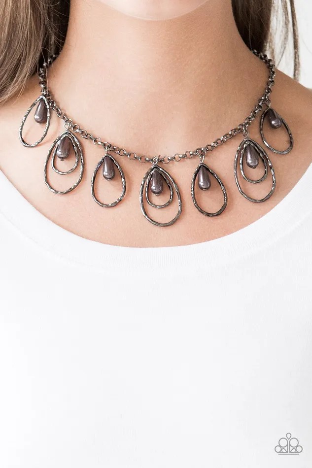 Paparazzi Accessories Necklaces Paparazzi Rustic Ritz Black Gunmetal Teardrop Bead Necklace Paparazzi Accessories Necklaces Paparazzi Rustic Ritz Black Gunmetal Teardrop Bead Necklace