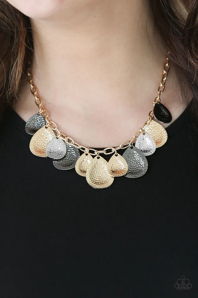 Paparazzi Accessories Necklaces Paparazzi Storm Goddess Gold Silver Gunmetal Teardrop Necklace Paparazzi Accessories Necklaces Paparazzi Storm Goddess Gold Silver Gunmetal Teardrop Necklace