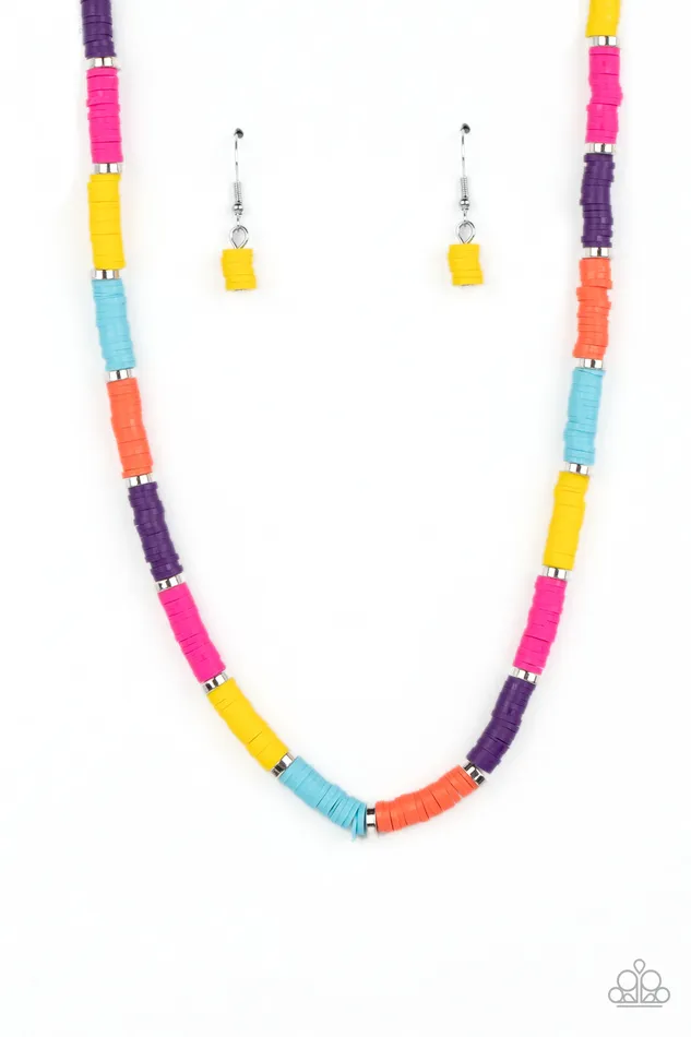 Paparazzi Accessories Necklaces Rainbow Road Multi Color Disc Choker Necklace Paparazzi Paparazzi Accessories Necklaces Rainbow Road Multi Color Disc Choker Necklace Paparazzi
