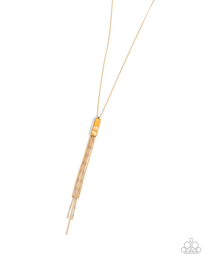 Paparazzi Accessories Necklaces Refreshing Redemption Yellow Stone Gold Y Long Necklace Paparazzi Paparazzi Accessories Necklaces Refreshing Redemption Yellow Stone Gold Y Long Necklace Paparazzi