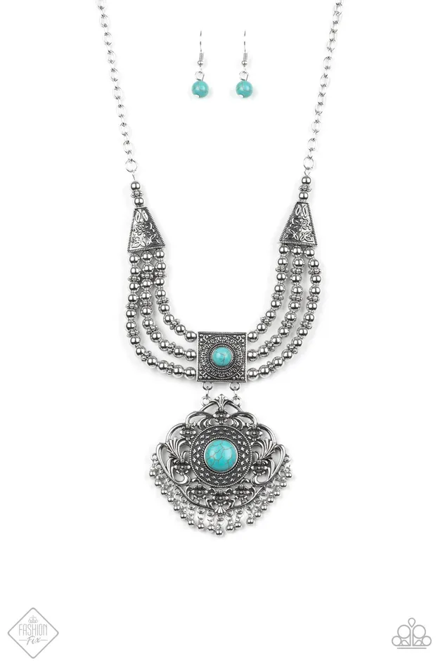 Paparazzi Accessories Necklaces Santa Fe Solstice Paparazzi Blue Turquoise Vintage Silver Necklace Fashion Fix October 2019 Exclusive Paparazzi Accessories Necklaces Santa Fe Solstice Paparazzi Blue Turquoise Vintage Silver Necklace Fashion Fix October 2019 Exclusive