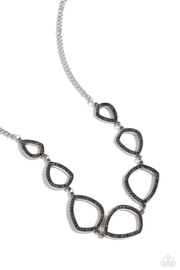 Paparazzi Accessories Necklaces The Real Deal Silver Hematite Short Necklace Paparazzi Paparazzi Accessories Necklaces The Real Deal Silver Hematite Short Necklace Paparazzi