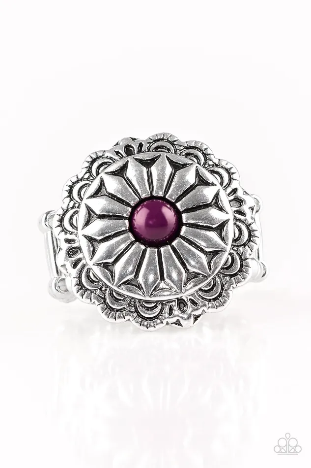 Paparazzi Accessories Rings Daringly Daisy Paparazzi Purple Bead Silver Flower Ring Paparazzi Accessories Rings Daringly Daisy Paparazzi Purple Bead Silver Flower Ring