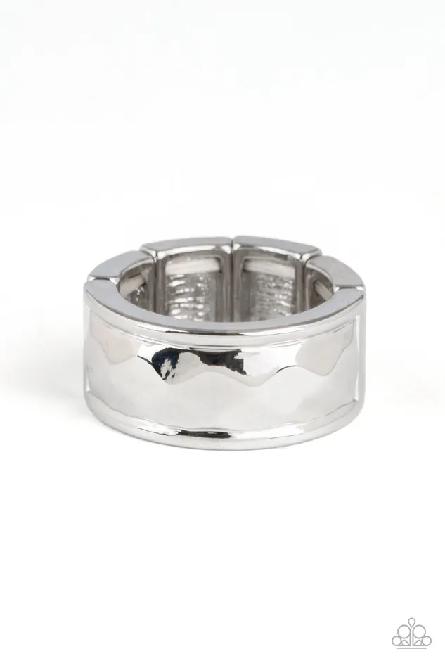 Paparazzi Accessories Rings Warm Ups Silver Mens Urban Ring Paparazzi