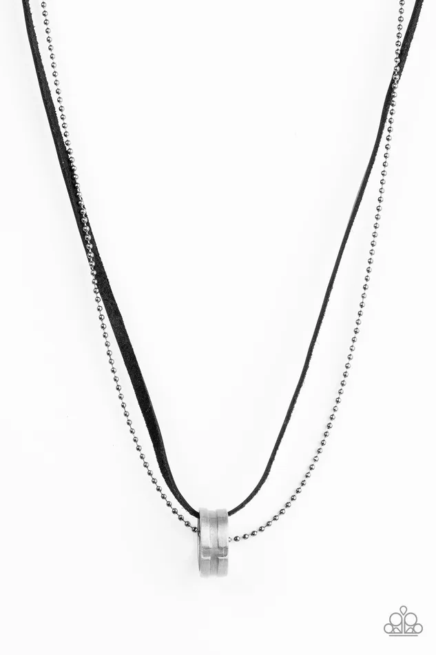 Paparazzi Accessories The Ring Bearer Paparazzi Black Suede Gunmetal BallChain Urban Necklace Necklaces Paparazzi Accessories The Ring Bearer Paparazzi Black Suede Gunmetal BallChain Urban Necklace Necklaces