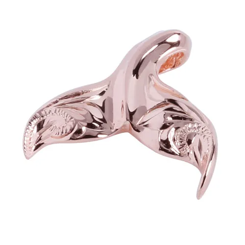 Pink Gold Plated Sterling Silver Small Whale Tail Pendant Scroll Engraving Chain Sold Separately Nakoa Necklaces Pink Gold Plated Sterling Silver Small Whale Tail Pendant Scroll Engraving Chain Sold Separately Nakoa Necklaces
