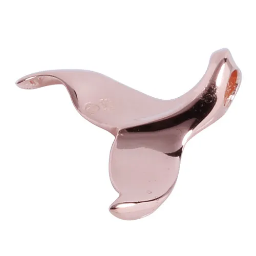 Pink Gold Plated Sterling Silver Small Whale Tail Pendant Scroll Engraving Chain Sold Separately Nakoa Necklaces Pink Gold Plated Sterling Silver Small Whale Tail Pendant Scroll Engraving Chain Sold Separately Nakoa Necklaces