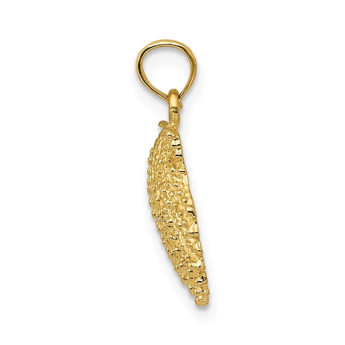 PreStyled Sets 14k Yellow Gold 14 mm Textured Scallop Shell Pendant 166 grams Qgold PreStyled Sets 14k Yellow Gold 14 mm Textured Scallop Shell Pendant 166 grams Qgold