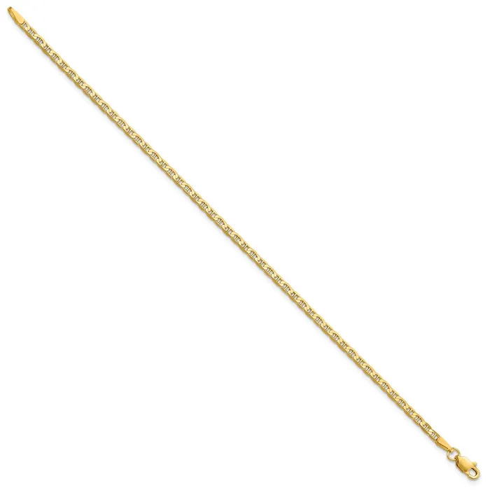 PreStyled Sets Qgold 10k Yellow Gold 24 mm Flat Anchor Chain Anklet 238 grams PreStyled Sets Qgold 10k Yellow Gold 24 mm Flat Anchor Chain Anklet 238 grams