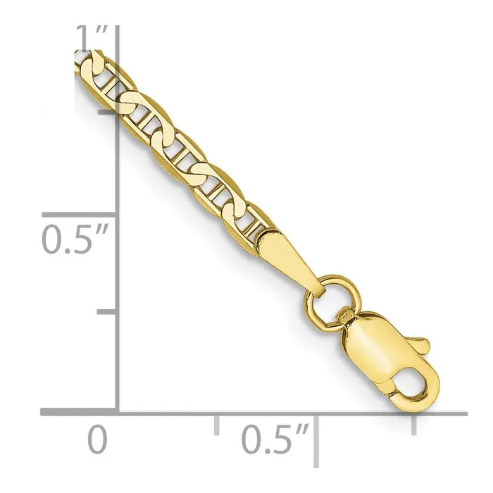 PreStyled Sets Qgold 10k Yellow Gold 24 mm Flat Anchor Chain Anklet 238 grams PreStyled Sets Qgold 10k Yellow Gold 24 mm Flat Anchor Chain Anklet 238 grams