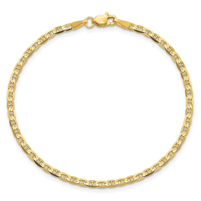 PreStyled Sets Qgold 10k Yellow Gold 24 mm Flat Anchor Chain Anklet 238 grams PreStyled Sets Qgold 10k Yellow Gold 24 mm Flat Anchor Chain Anklet 238 grams