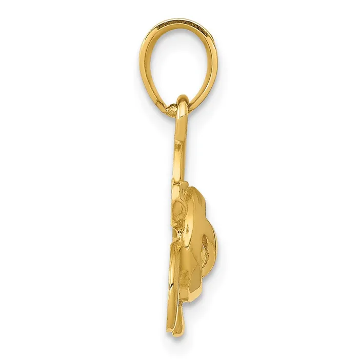 PreStyled Sets Qgold 14k Yellow Gold 13 mm Open Turtle Pendant 076 grams PreStyled Sets Qgold 14k Yellow Gold 13 mm Open Turtle Pendant 076 grams