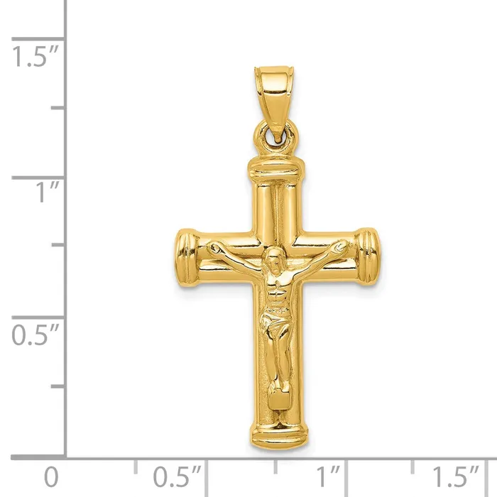 PreStyled Sets Qgold 14k Yellow Gold 18 mm Reversible Jesus Crucifix Pendant 136 grams PreStyled Sets Qgold 14k Yellow Gold 18 mm Reversible Jesus Crucifix Pendant 136 grams