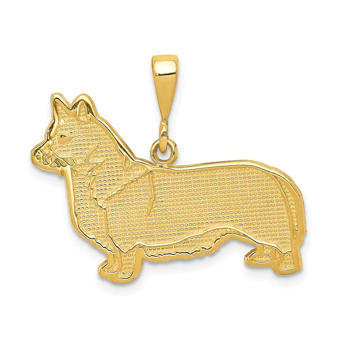 PreStyled Sets Qgold 14k Yellow Gold 28 mm Welsh Corgi Pendant 224 grams PreStyled Sets Qgold 14k Yellow Gold 28 mm Welsh Corgi Pendant 224 grams