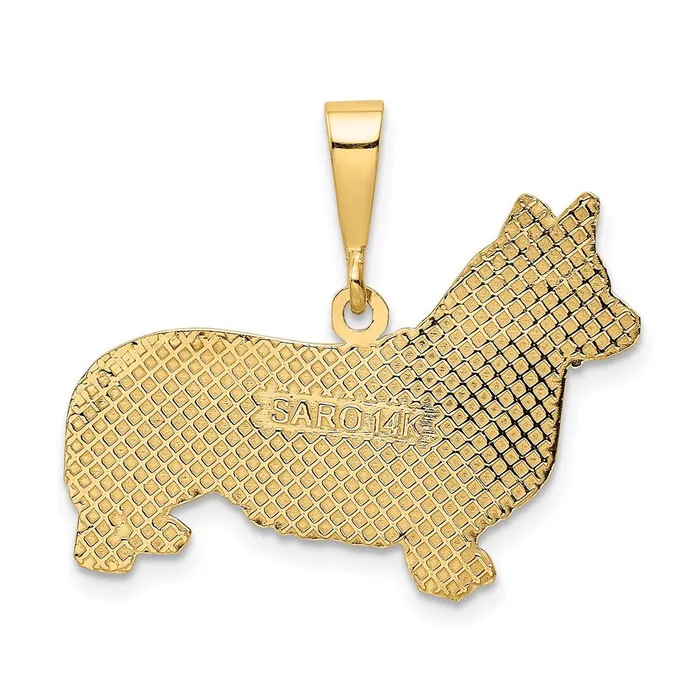 PreStyled Sets Qgold 14k Yellow Gold 28 mm Welsh Corgi Pendant 224 grams PreStyled Sets Qgold 14k Yellow Gold 28 mm Welsh Corgi Pendant 224 grams