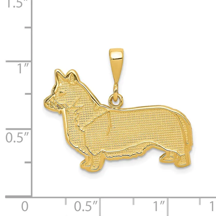 PreStyled Sets Qgold 14k Yellow Gold 28 mm Welsh Corgi Pendant 224 grams PreStyled Sets Qgold 14k Yellow Gold 28 mm Welsh Corgi Pendant 224 grams