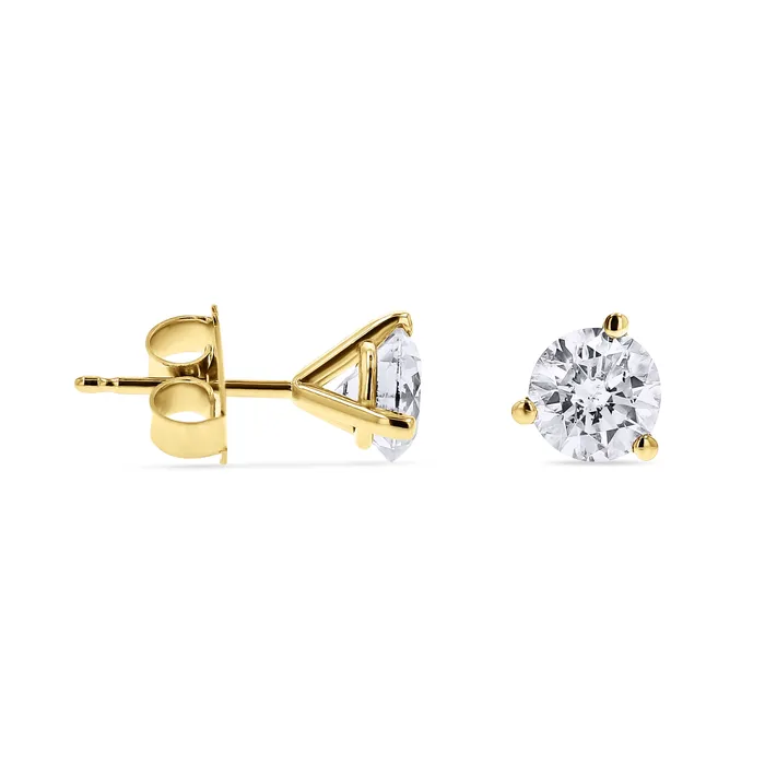 PreStyled Sets Skeies Jewelers Yellow Gold Classic Diamond Studs