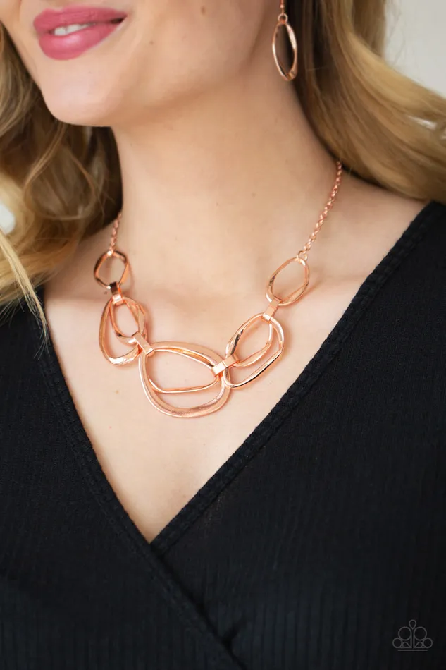 Prehistoric Heirloom Copper Shiny Necklace Paparazzi Paparazzi Accessories Necklaces