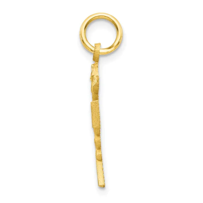 Qgold 10k Yellow Gold 11 mm Solid Registered Nurse Charm 068 grams Charm Necklaces Qgold 10k Yellow Gold 11 mm Solid Registered Nurse Charm 068 grams Charm Necklaces
