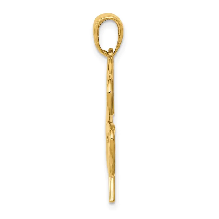 Qgold 10k Yellow Gold 20 mm 4Leaf Clover Pendant 152 grams Necklaces Qgold 10k Yellow Gold 20 mm 4Leaf Clover Pendant 152 grams Necklaces