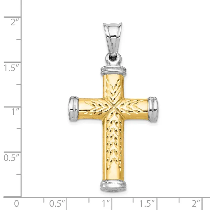 Qgold 14k Twotone 255 mm Reversible Cross 211 grams Rings Qgold 14k Twotone 255 mm Reversible Cross 211 grams Rings