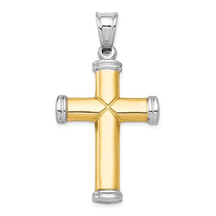 Qgold 14k Twotone 255 mm Reversible Cross 211 grams Rings Qgold 14k Twotone 255 mm Reversible Cross 211 grams Rings