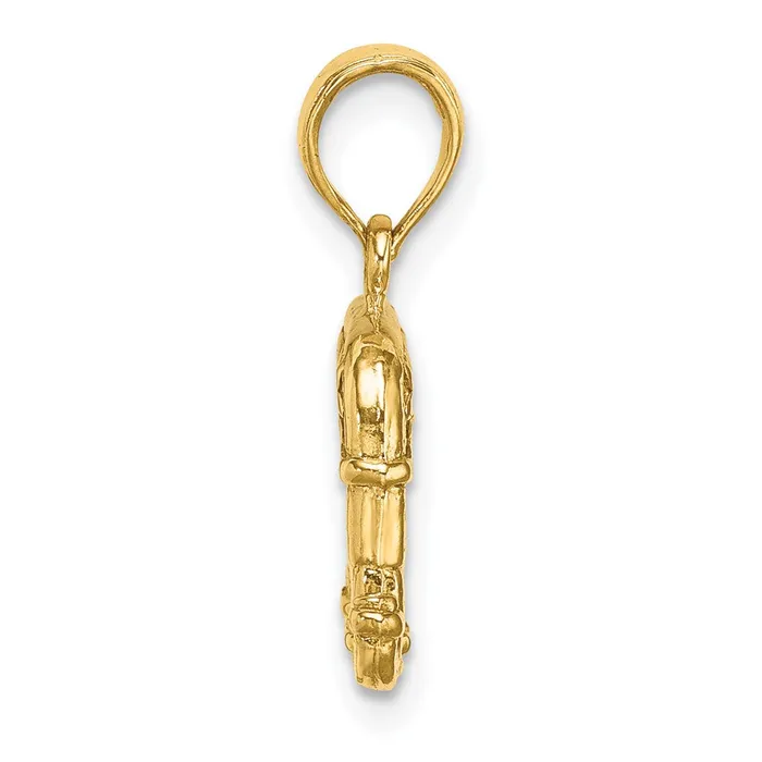 Qgold 14k Yellow Gold 1515 mm 3D Textured Republican Elephant Charm 276 grams Charm Necklaces Qgold 14k Yellow Gold 1515 mm 3D Textured Republican Elephant Charm 276 grams Charm Necklaces