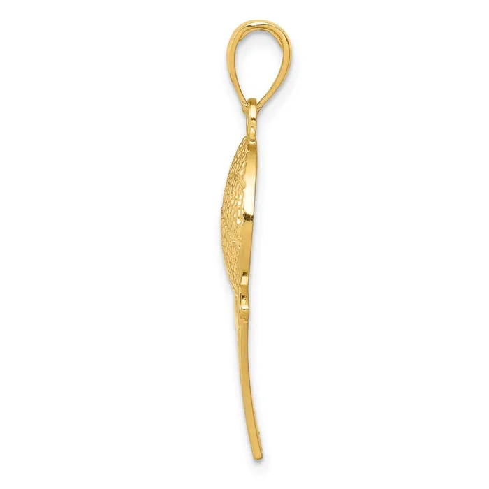 Qgold 14k Yellow Gold 15 mm DiamondCut Basketball and Net Charm 129 grams Charm Necklaces Qgold 14k Yellow Gold 15 mm DiamondCut Basketball and Net Charm 129 grams Charm Necklaces