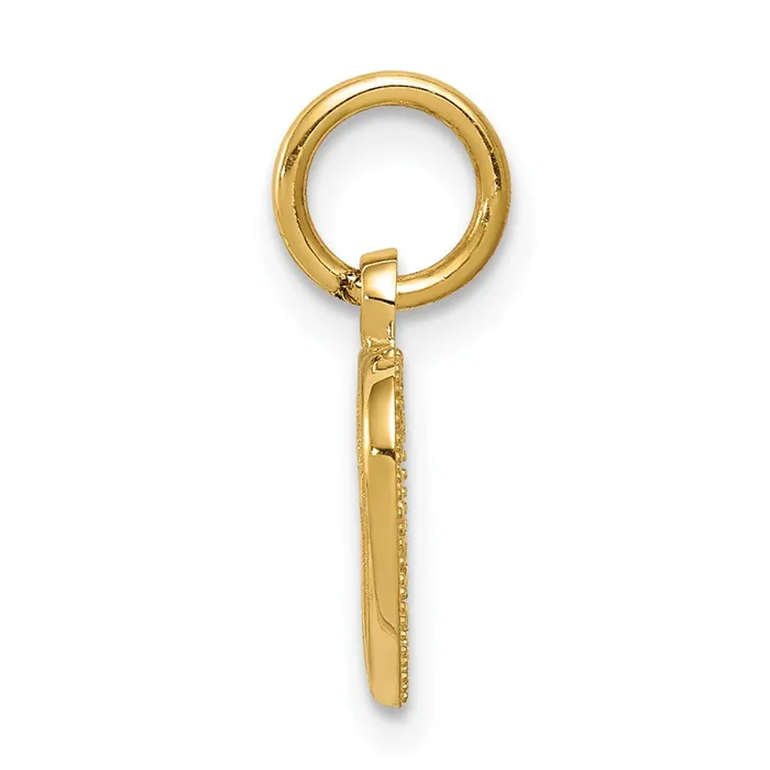 Qgold Charm Necklaces 10k Yellow Gold 10 mm Cross in Heart Charm 046 grams Qgold Charm Necklaces 10k Yellow Gold 10 mm Cross in Heart Charm 046 grams