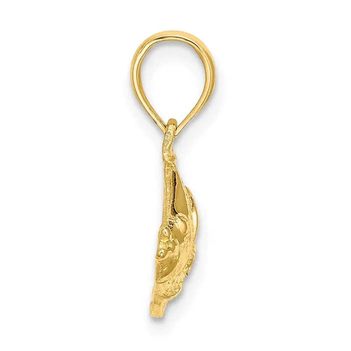 Qgold Charm Necklaces 10k Yellow Gold 1635 mm Polished Textured Fish Charm 096 grams Qgold Charm Necklaces 10k Yellow Gold 1635 mm Polished Textured Fish Charm 096 grams