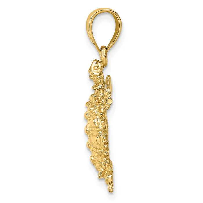 Qgold Charm Necklaces 14k Yellow Gold 125 mm Land Turtle Charm 208 grams Qgold Charm Necklaces 14k Yellow Gold 125 mm Land Turtle Charm 208 grams