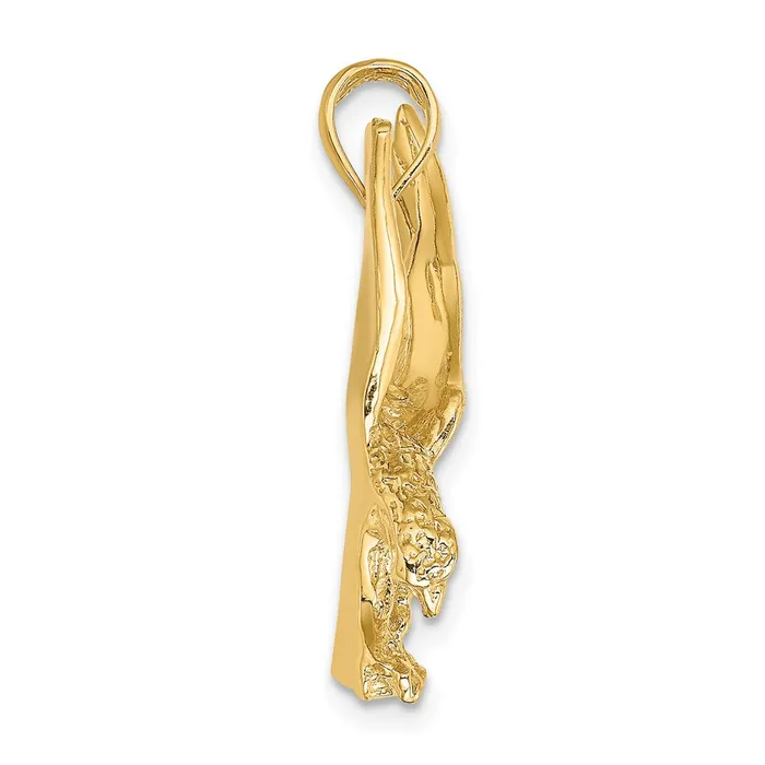 Qgold Charm Necklaces 14k Yellow Gold 185 mm Eagle Landing wWings Up Charm 465 grams Qgold Charm Necklaces 14k Yellow Gold 185 mm Eagle Landing wWings Up Charm 465 grams