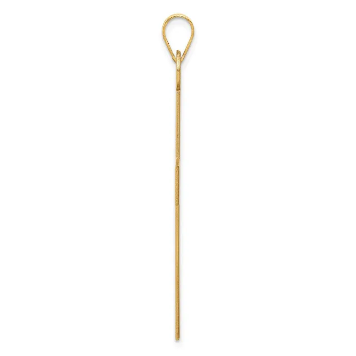 Qgold Charm Necklaces 14k Yellow Gold 25 mm Polished Cross Charm 314 grams