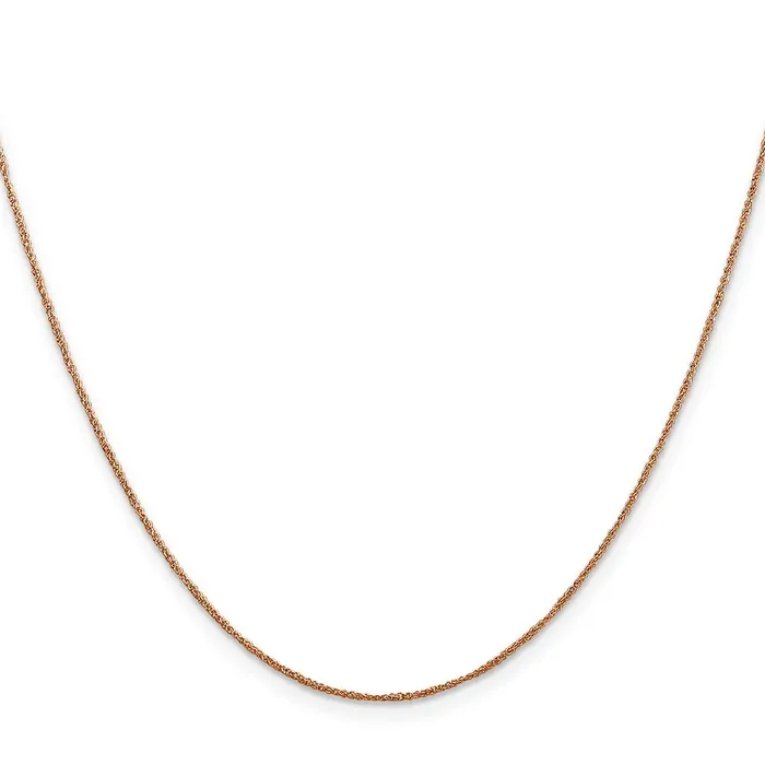 Qgold Necklaces 14K Rose Gold 7mm Ropa Chain 066 grams Qgold Necklaces 14K Rose Gold 7mm Ropa Chain 066 grams