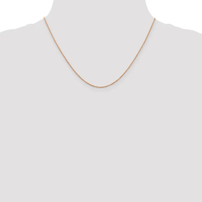 Qgold Necklaces 14K Rose Gold 7mm Ropa Chain 066 grams Qgold Necklaces 14K Rose Gold 7mm Ropa Chain 066 grams