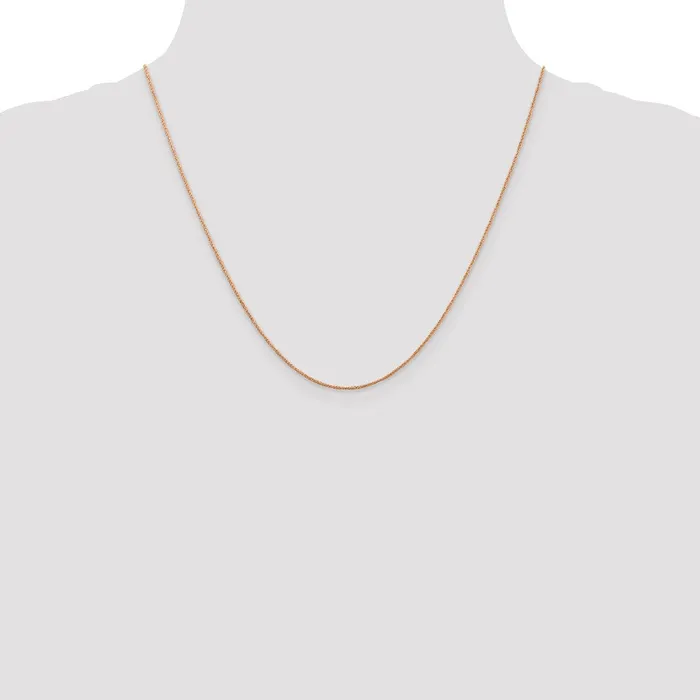 Qgold Necklaces 14K Rose Gold 7mm Ropa Chain 066 grams Qgold Necklaces 14K Rose Gold 7mm Ropa Chain 066 grams