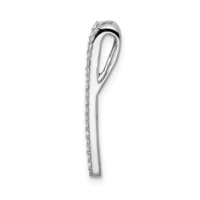 Qgold Necklaces 14k White Gold 15ct Diamond and Sapphire Fancy Chain Slide 12 grams Qgold Necklaces 14k White Gold 15ct Diamond and Sapphire Fancy Chain Slide 12 grams