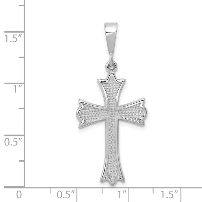 Qgold Necklaces 14k White Gold 17 mm Cross Pendant 166 grams Qgold Necklaces 14k White Gold 17 mm Cross Pendant 166 grams