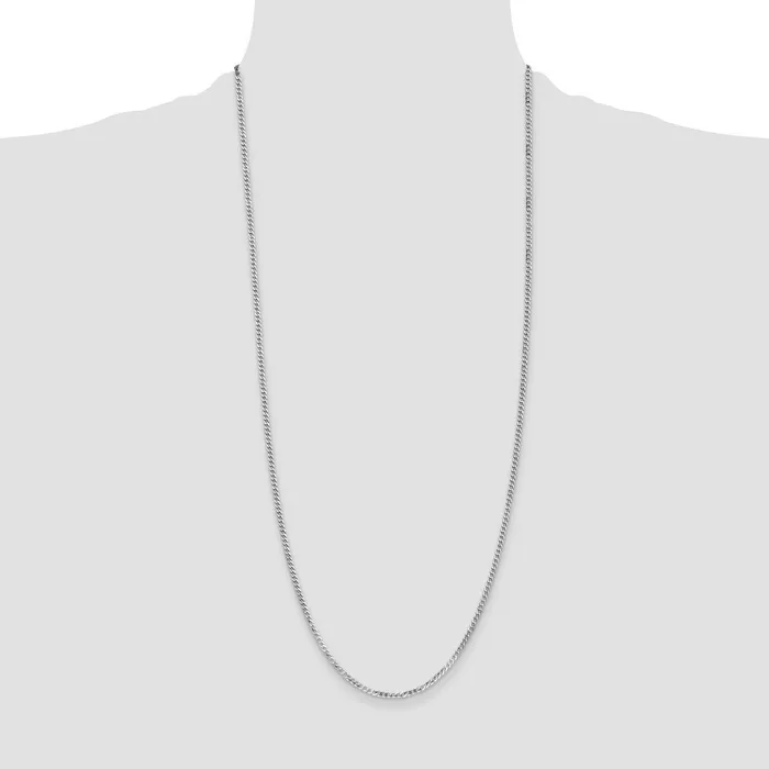 Qgold Necklaces 14k White Gold 22mm Flat Beveled Curb Chain 364 grams Qgold Necklaces 14k White Gold 22mm Flat Beveled Curb Chain 364 grams