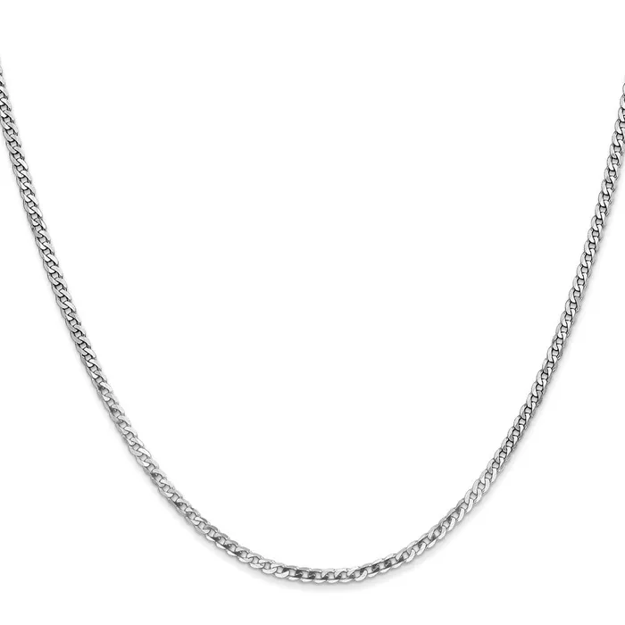 Qgold Necklaces 14k White Gold 22mm Flat Beveled Curb Chain 364 grams Qgold Necklaces 14k White Gold 22mm Flat Beveled Curb Chain 364 grams