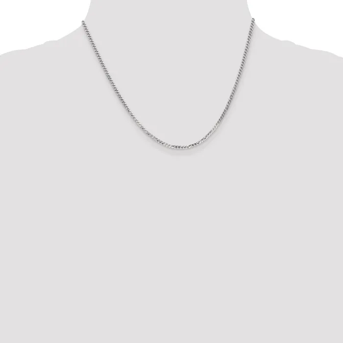 Qgold Necklaces 14k White Gold 22mm Flat Beveled Curb Chain 364 grams Qgold Necklaces 14k White Gold 22mm Flat Beveled Curb Chain 364 grams
