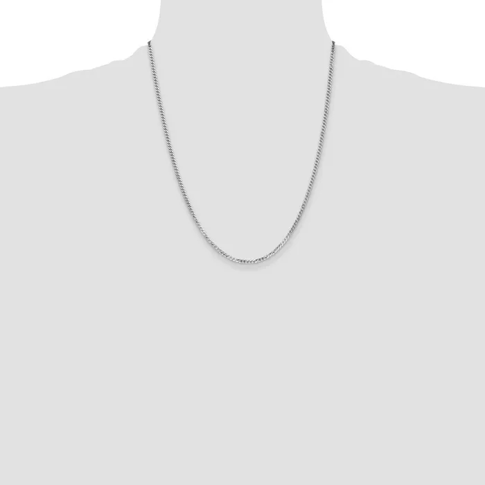 Qgold Necklaces 14k White Gold 22mm Flat Beveled Curb Chain 364 grams Qgold Necklaces 14k White Gold 22mm Flat Beveled Curb Chain 364 grams
