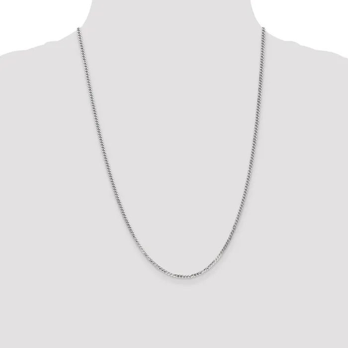 Qgold Necklaces 14k White Gold 22mm Flat Beveled Curb Chain 364 grams Qgold Necklaces 14k White Gold 22mm Flat Beveled Curb Chain 364 grams