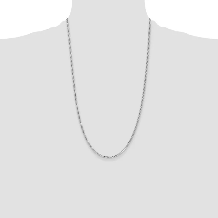 Qgold Necklaces 14k White Gold 22mm Flat Beveled Curb Chain 364 grams Qgold Necklaces 14k White Gold 22mm Flat Beveled Curb Chain 364 grams