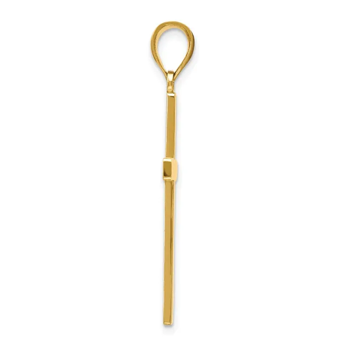 Qgold Necklaces 14k Yellow Gold 195 mm Solid Reversible Latin Cross Pendant 198 grams Qgold Necklaces 14k Yellow Gold 195 mm Solid Reversible Latin Cross Pendant 198 grams